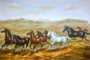 unknow artist Horses 06 oil on canvas